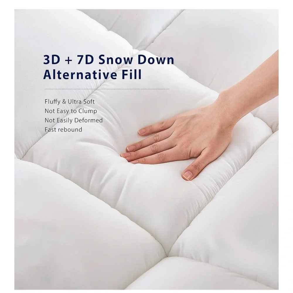 Plush White Mattress Topper